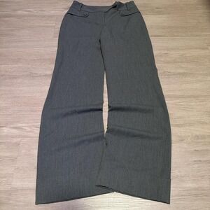 Grey Wide Leg Pleated Stacked Grunge Dress Pants (28x32)